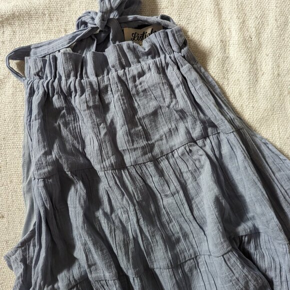 nwt listicle gauzey tiered halter dress - Picture 3 of 3